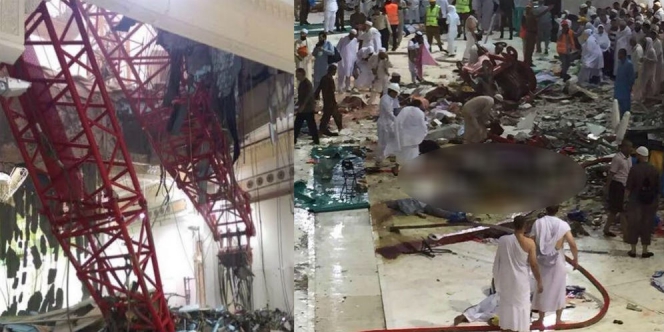 65 Jamaah Haji Meninggal Dunia dan 154 Terluka Setelah Sebuah Crane Jatuh di Masjidil Haram