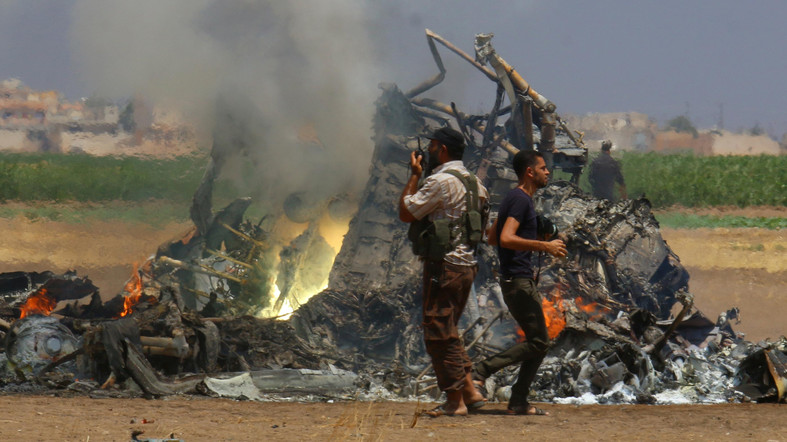 Mujahidin Suriah Tembak Jatuh Helikopter Tempur Rusia, Seluruh Awak Tewas