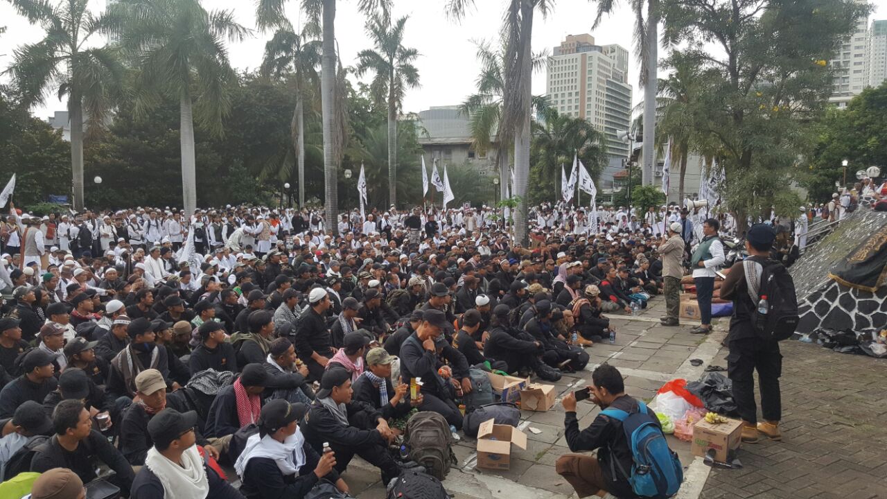 Ribuan Jamaah Ansharsyariah Serukan Jihadul Kalimah pada Aksi Bela Islam III