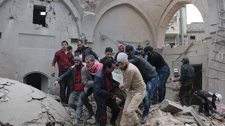 Biadab, Jet Tempur Rusia Membom Masjid di Aleppo Bunuh 58 Jamaah Sedang Shalat
