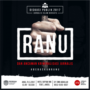 Diskusi Publik JITU ‘Ranu dan Ancaman Kriminalisasi Jurnalis’