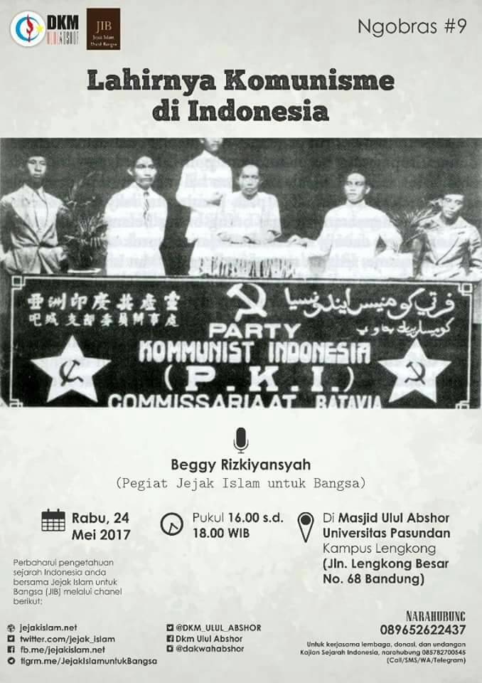Hadiri “Ngobras” #9 JIB ‘Lahirnya Komunisme di Indonesia’ di Masjid Ulul Absar Unpas