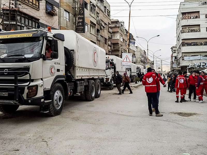Lama Dinanti-nanti Akhirnya Bantuan Kemanusian Tiba di Ghouta Timur yang Terkepung