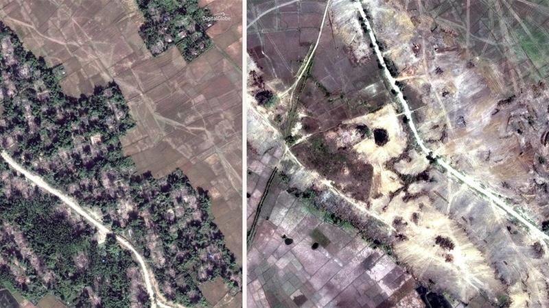 Pemerintah Myanmar Hilangkan Bukti Kejahatannya dengan Ratakan 55 Desa Rohingya