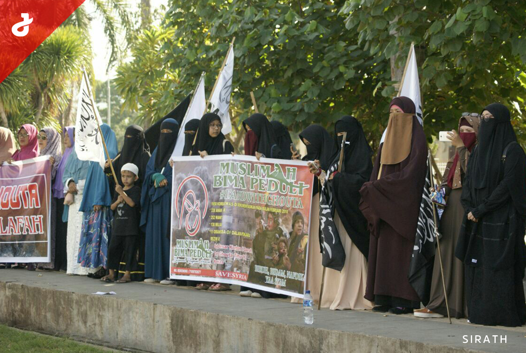 Aksi Solidaritas untuk Ghoutah Juga Dilakukan Muslimah Bima Peduli