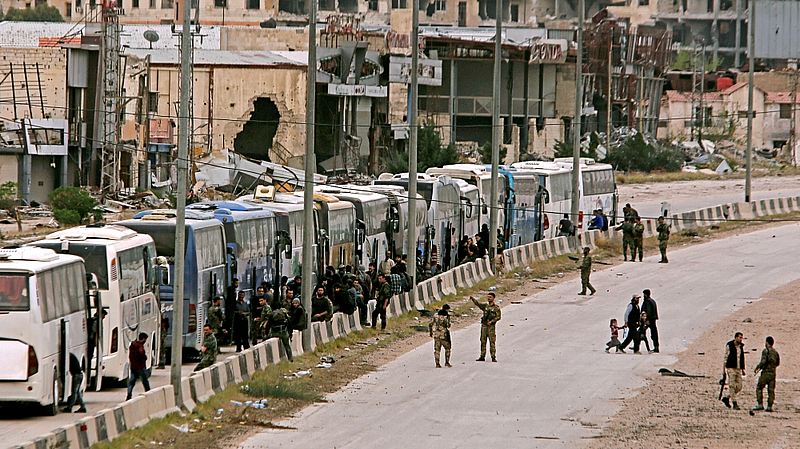 7.000 Pejuang Faylaq ar Rahman Dievakuasi dari Ghouta ke Idlib Hari ini