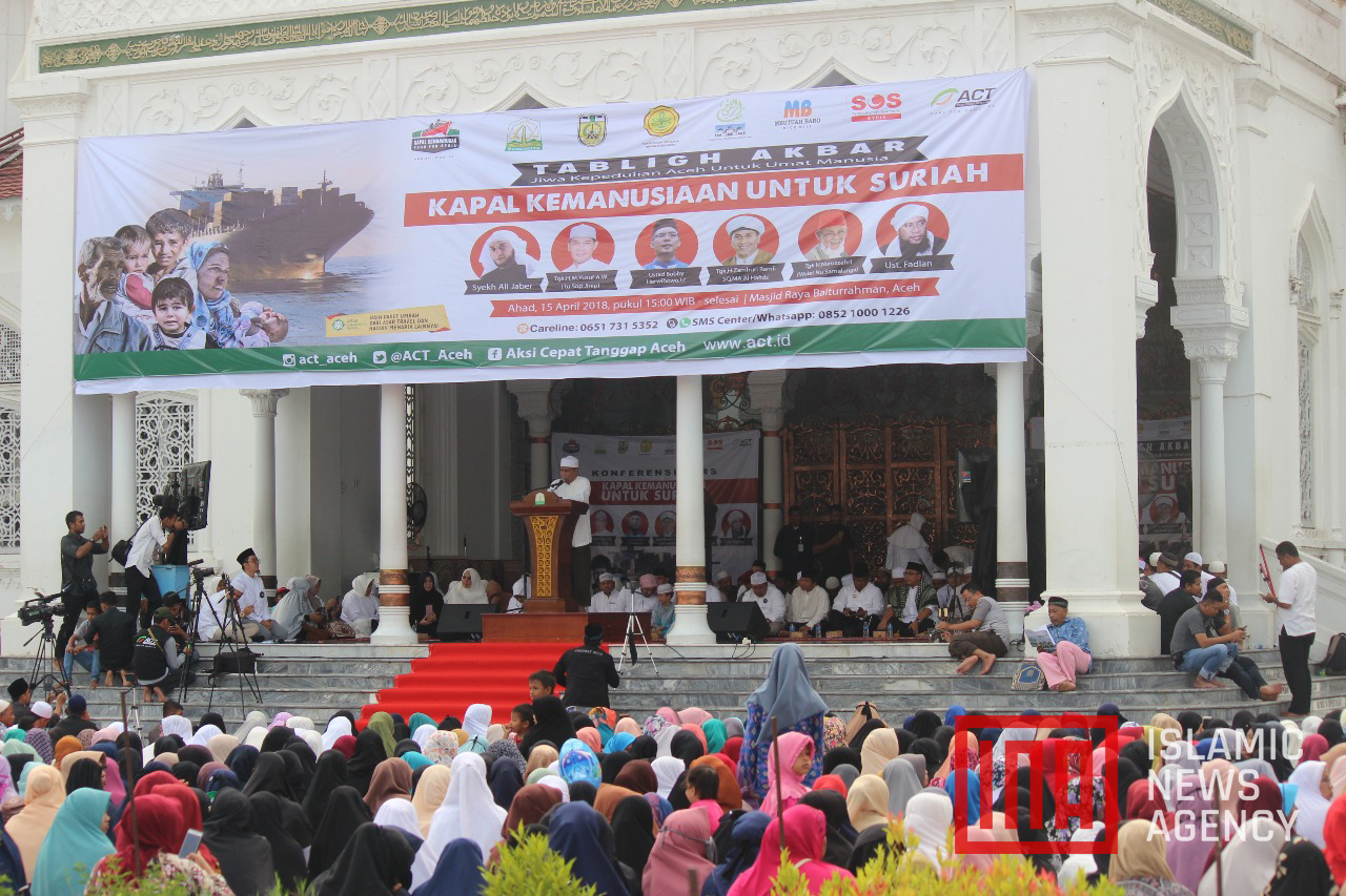 Tabligh Akbar ACT, dari Ibu-ibu Hingga Pengayuh Becak di Aceh Antusias Bantu Rakyat Suriah