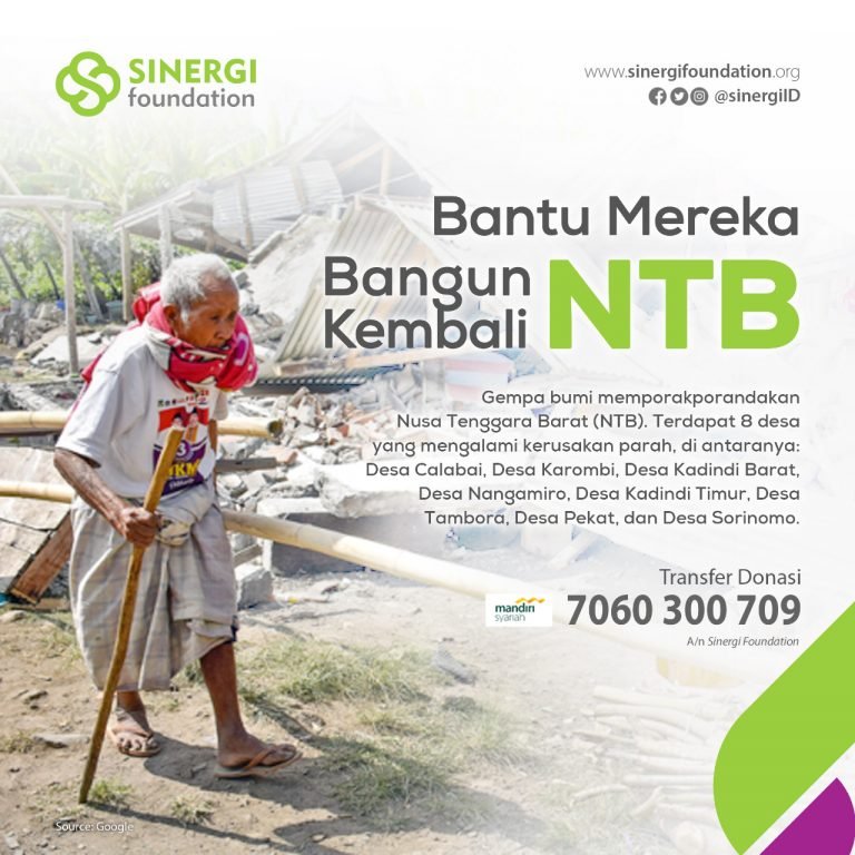 Respon Gempa Lombok, Sinergi Foundation Gandeng Forum Zakat Buka Help Center