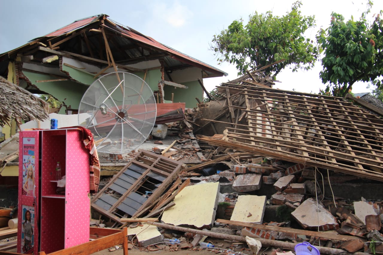Foto Kondisi Salah Satu Desa Terdampak Gempa di Lombok Utara