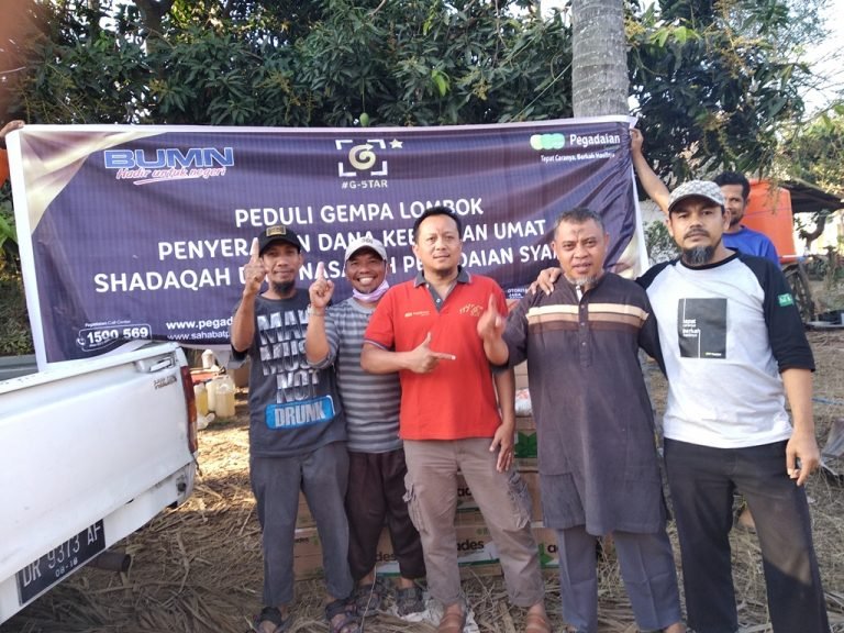 Pegadaian Syariah Bantu Korban Gempa di Lombok Utara