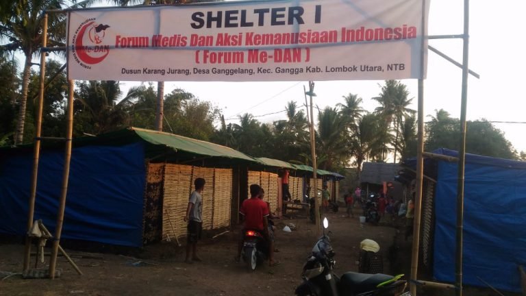 Forum Me-DAN Selesaikan Pembangunan Shelter Tahap 1 di Lombok Utara