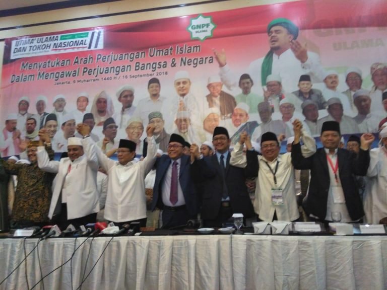 Resmi, GNPF Ulama Dukung Prabowo-Sandi