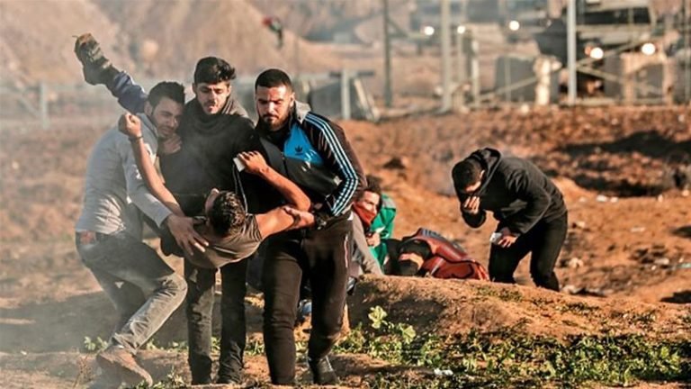 Pasukan Zionis Tembak Wanita Palestina Dikepala Saat Aksi Protes di Gaza