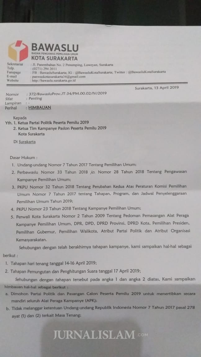 Imbauan Bawaslu, Parpol dan Timses Diminta Tak Kerahkan Massa ke TPS