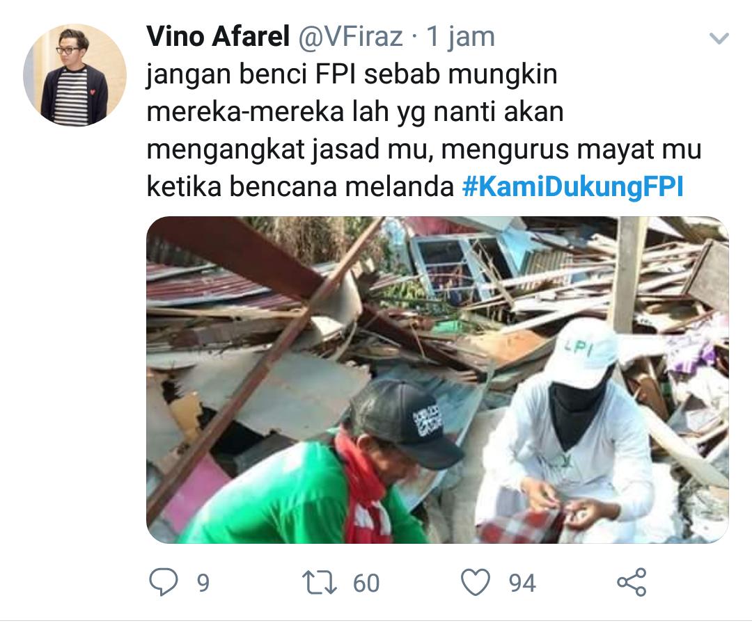 Tagar #KamiDukungFPI Puncaki Trending Topik Twitter Indonesia