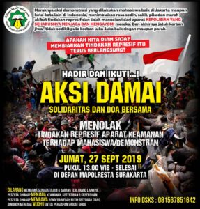 Tolak Tindakan Represif Aparat, DSKS Serukan Masyarakat Aksi Besar Ba’da Jumat
