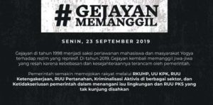 Mahasiswa dan Masyarakat Yogyakarta Turun ke Jalan Senin Ini