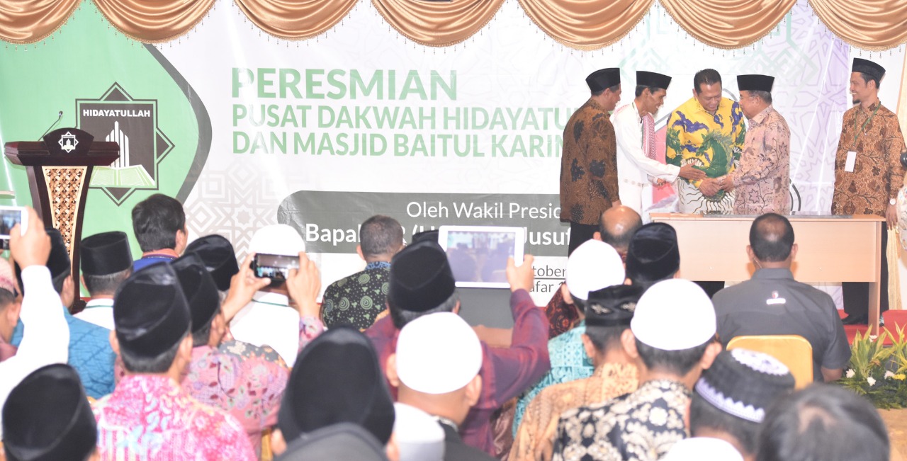 Wapres Jusuf Kalla Resmikan Gedung Dakwah Hidayatullah dan Masjid Baitul Karim