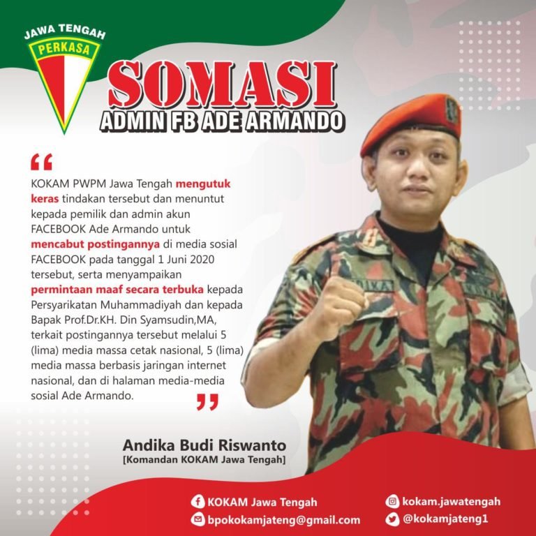 Kokam Muhammadiyah Layangkan Somasi terhadap Ade Armando