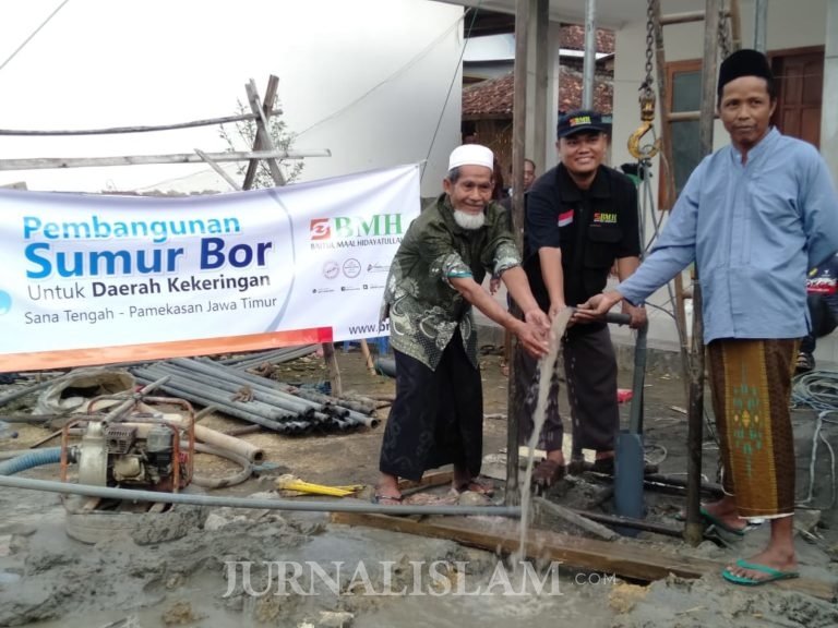 Laznas BMH Realisasikan 16 Sumur Bor di 16 Desa Kekeringan di Jawa Timur