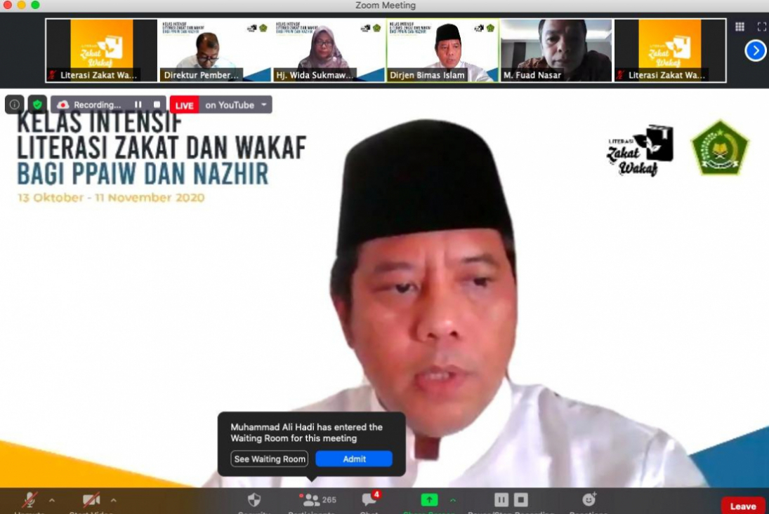 Ribuan Nazhir Ikuti Kelas Daring Literasi Wakaf