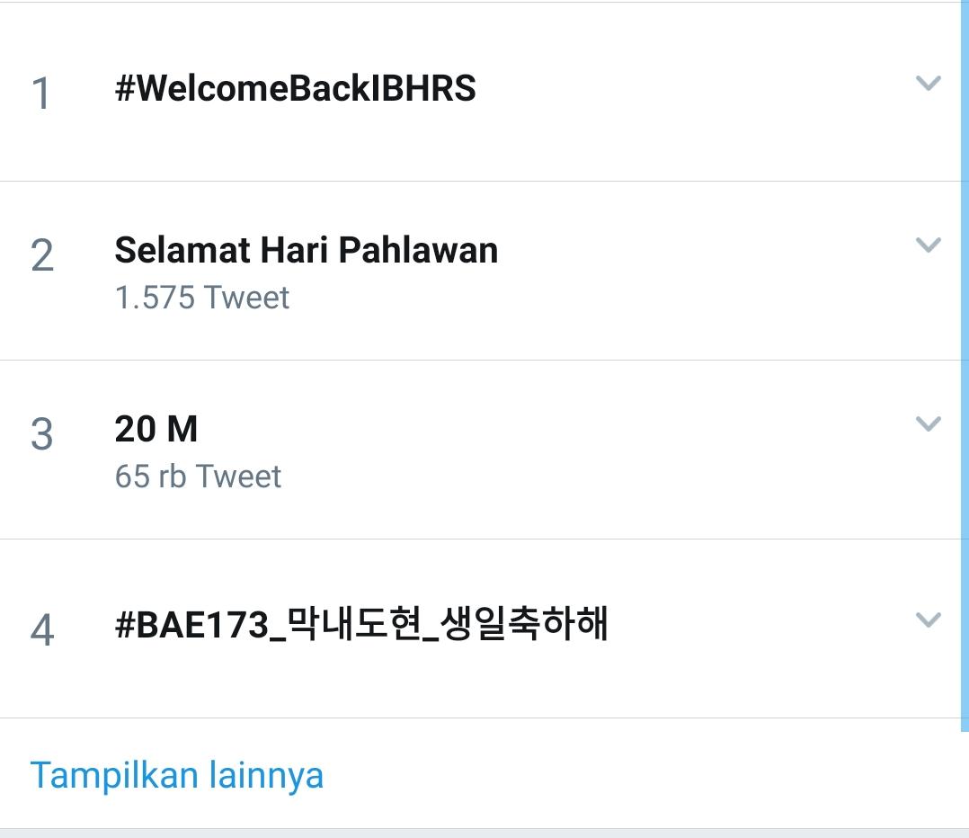 #WelcomeBackIBHRS Jadi Trending Topik