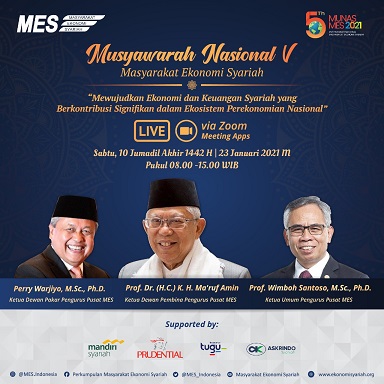 MES Gelar Musyawarah Nasional dan Islamic Economic Forum Secara Daring