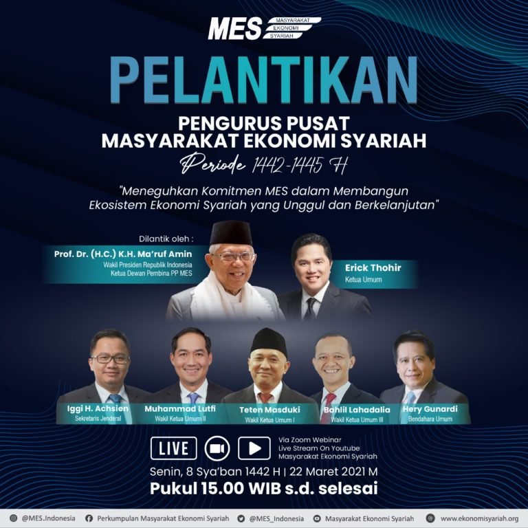 Wapres Lantik Pengurus Baru Masyarakat Ekonomi Syariah (MES)