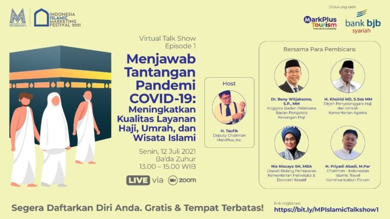 Sikapi Wisata Islami Terdampak Pandemi, Markplus Gelar Indonesia Islamic Marketing Festival