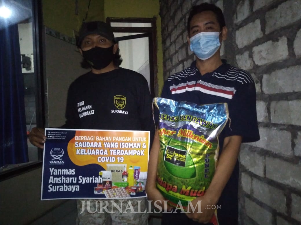 Yanmas Ansharu Syariah Salurkan Bantuan Sosial Kepada Warga Terdampak PPKM dan Isoman