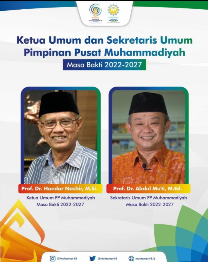 Haedar Nashir Kembali Pimpin PP Muhammadiyah Masa Bakti 2022-2027
