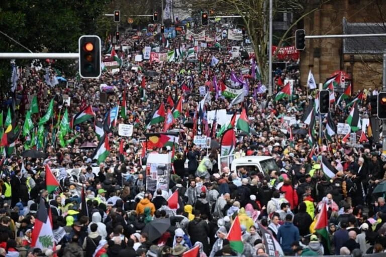 Ratusan Ribu Warga Australia Gelar Aksi Damai di Sydney Serukan Gencatan Senjata di Gaza
