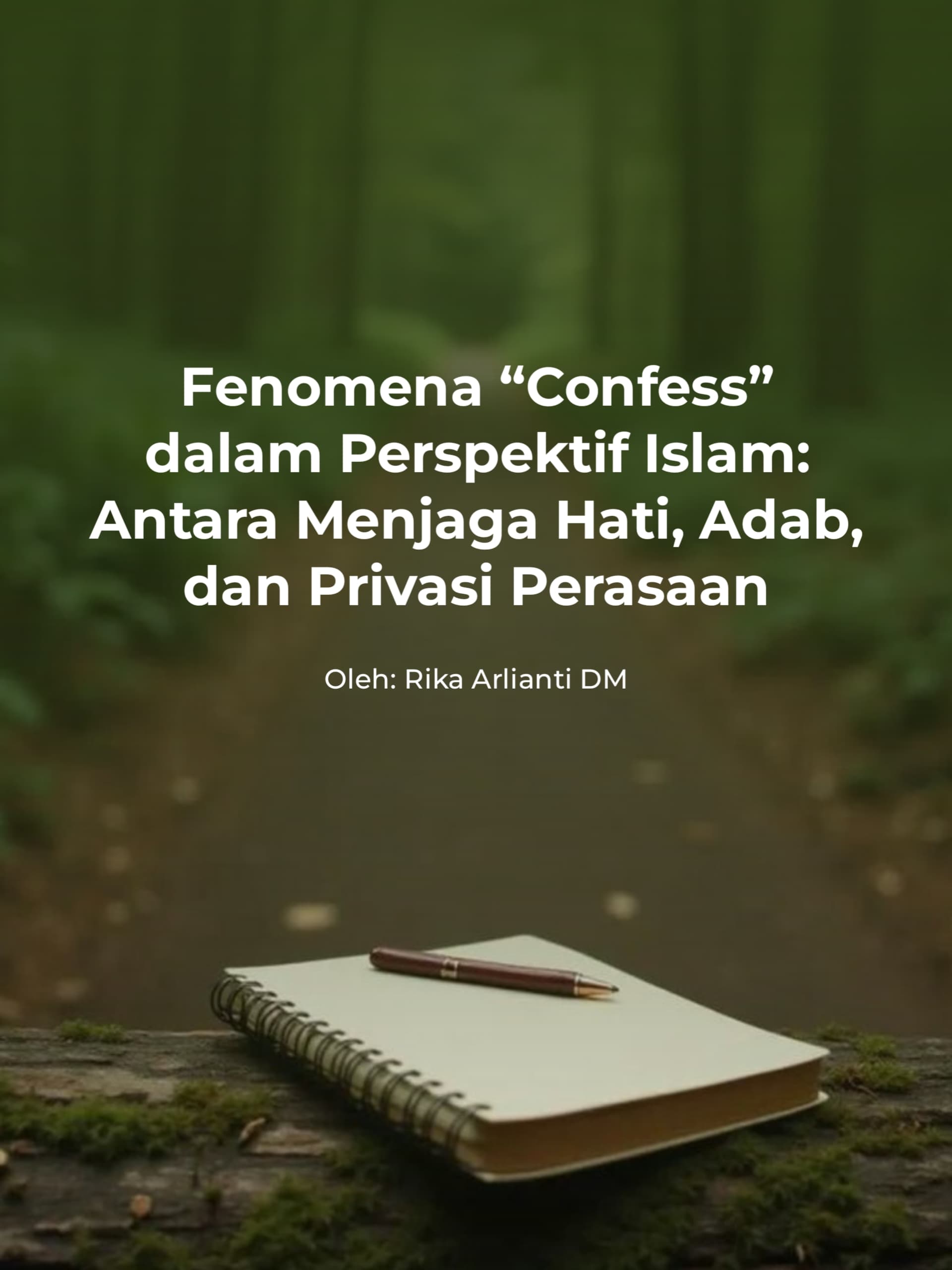 Fenomena “Confess” dalam Perspektif Islam: Antara Menjaga Hati, Adab, dan Privasi Perasaan