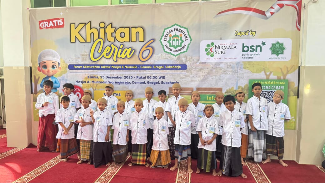 FORSITAMA Cemani Sukoharjo Gelar Khitan Ceria Gratis untuk Warga Kurang Mampu