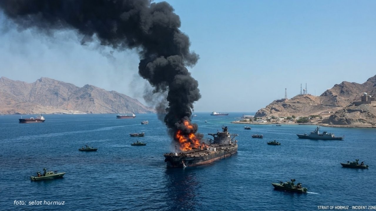 Ledakan Dilaporkan Guncang Selat Hormuz, Kapal Tanker Diduga Hantam Ranjau Laut